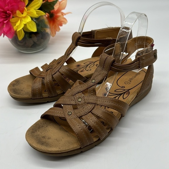 BareTraps Shoes - Baretraps kylie Tan leather Sandals Size 9 MCS6546H